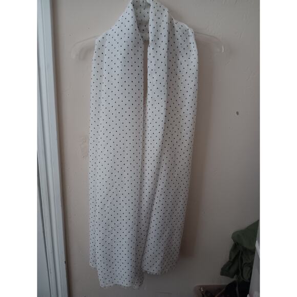 Old Navy White W/black Polka Dots Scraf Wrap, EUC - Picture 4 of 6